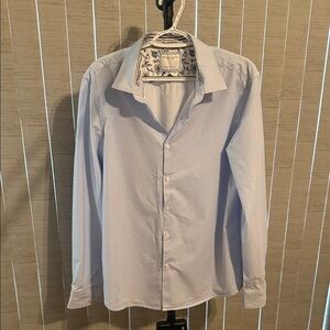 Banana Republic Sky Blue Patterned Dress Shirt